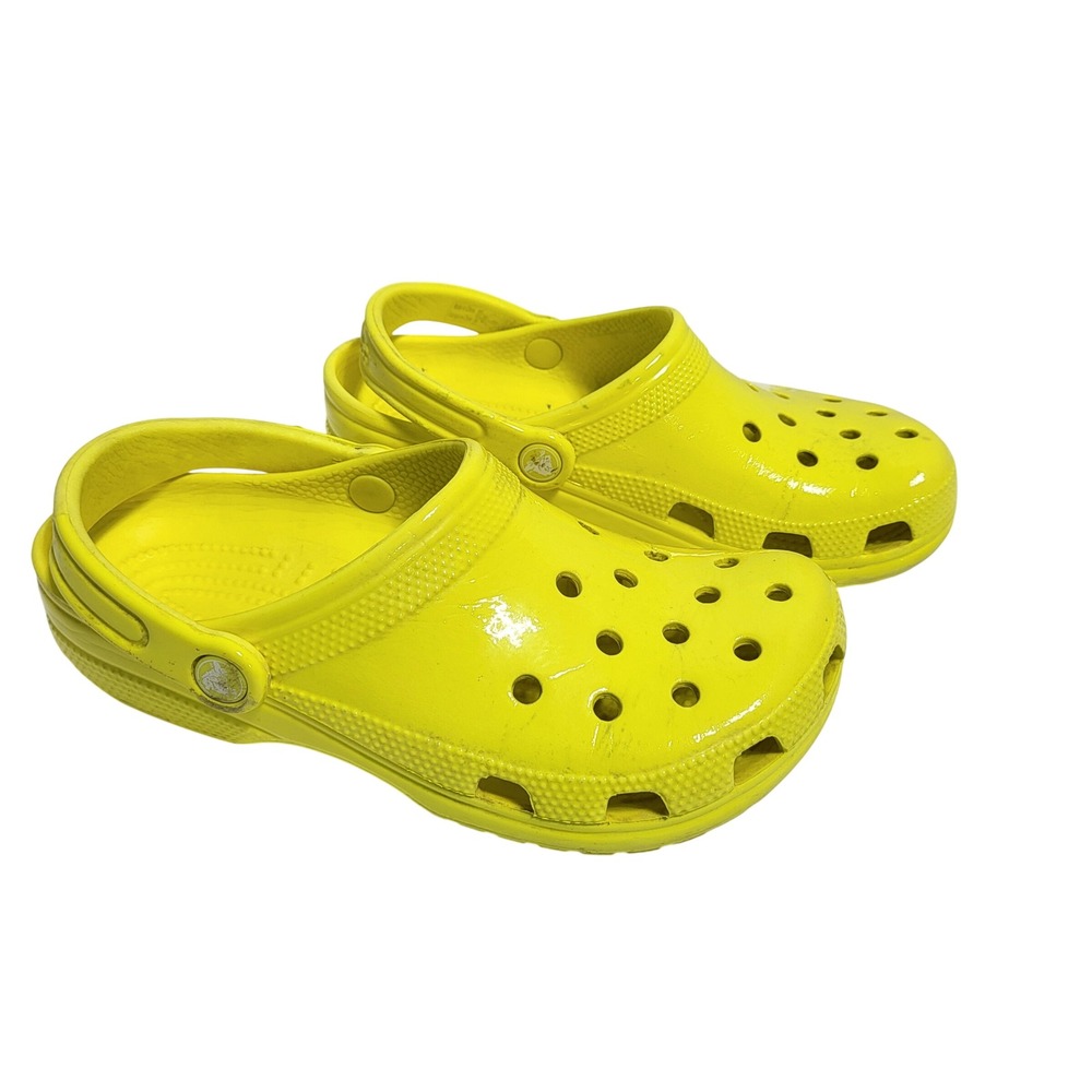 Crocs Classic Clog Bright Yellow Kids Size 5/7 Slip On Shoes